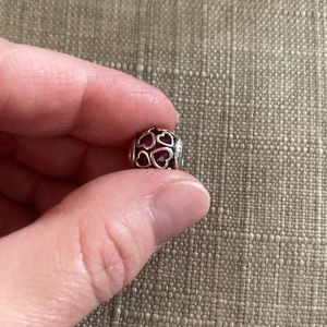 Pandora red heart charm